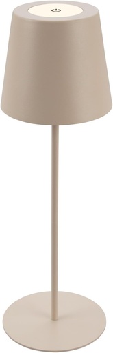 BRILONER - Lampă de masă LED fără fir cu atingere, reglabilă în trepte, reglabilă pe înălțime, lampă de noptieră, lampă de citit, lampă de camping, lampă de masă, lampă alimentată cu baterie, lampă de exterior, 36 x 10,5 cm, bej
