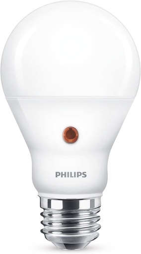 Bec LED Philips Drop 60W, senzor de crepuscul, soclu E27, 4000K, neregulabil