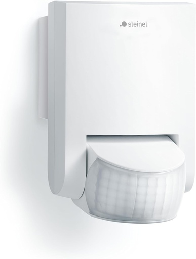 Detector de miscare Steinel IS 130-2 alb, senzor de miscare 130°, raza 12 m, pentru utilizare in interior si exterior, IP 54