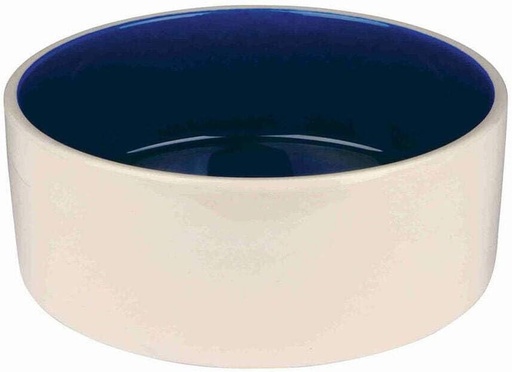 Trixie 2452 Bol ceramica, 2,3 l/o 22 cm, crem/albastru, 1 bucata (1 pachet)