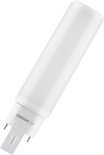 Lampa LED OSRAM DULUX D 18 pentru baza G24D-2, 7 wati, 700 lumeni, alb cald (3000K), rotativa, inlocuitor pentru becul Dulux conventional de 18W