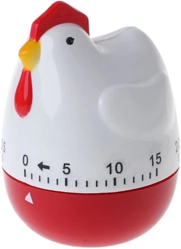 BESTonZON Cronometru de bucatarie in forma de pui de desene animate, cronometru mecanic de bucatarie, ceas cu alarma de bucatarie cu 60 de minute, cronometru pentru oua in forma de pui, cronometru pentru coacere, cronometru pentru gatit pentru invatarea gatitului
