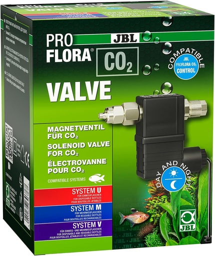 VALVĂ CO2 JBL PROFLORA, electrovalvă pentru adăugare de CO2, silentioasă