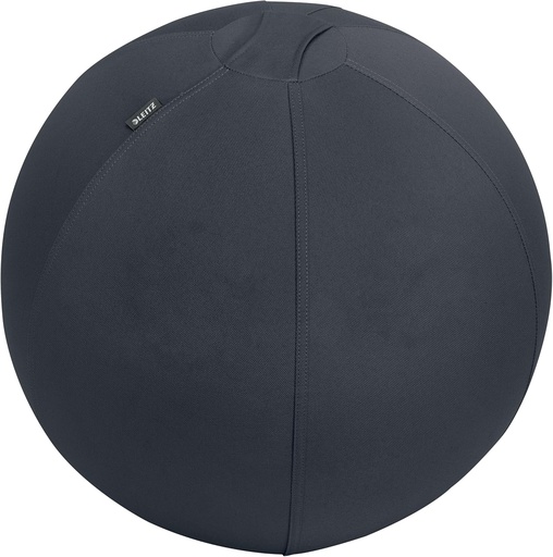 Leitz Ergo Active Seat Ball cu funcție anti-răsturnare, alternativă ergonomică la un scaun de birou, minge de exerciții, 55 cm diametru, husă din material, pentru birou sau birou acasă, seria Ergo, gri închis, 65410089