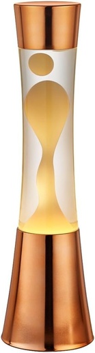 Lampă de masă Reality R50551129 Lava, 1x GY6.35 35W Halogen 12, Cupru mat/Negru/Transparent transparent, 41 cm