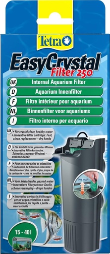 Tetra EasyCrystal Filter 250 - Filtru intern pentru acvarii, pentru apa cristalina si sanatoasa, potrivit pentru acvarii de la 15 la 40 L
