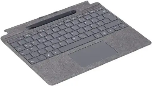 Tastatura Microsoft Surface Pro Signature (Platina) in pachet cu Slim Pen 2 | compatibil cu Surface Pro (11. Edition), Surface Pro 9 si Surface Pro 8