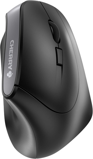 CHERRY MW 4500, Mouse vertical ergonomic pentru dreptaci, fara fir (2,4 GHz), rezolutie reglabila pe 3 niveluri de pana la 1200 dpi, functioneaza cu baterie, S
