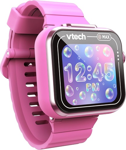 VTech KidiZoom Smart Watch Max, ceas inteligent pentru copii cu jocuri, camera duala pentru fotografii si selfie-uri, 8 jocuri, pedometru, ecran color, efecte amuzante si multe altele