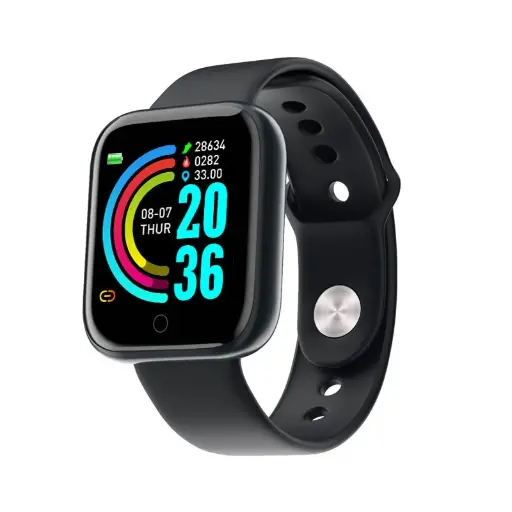 Smartwatch Y68, IPS, Bluetooth 4.0, IP67, Monitorizare puls, pasi, somn, activitati fizice, calorii, diverse culori