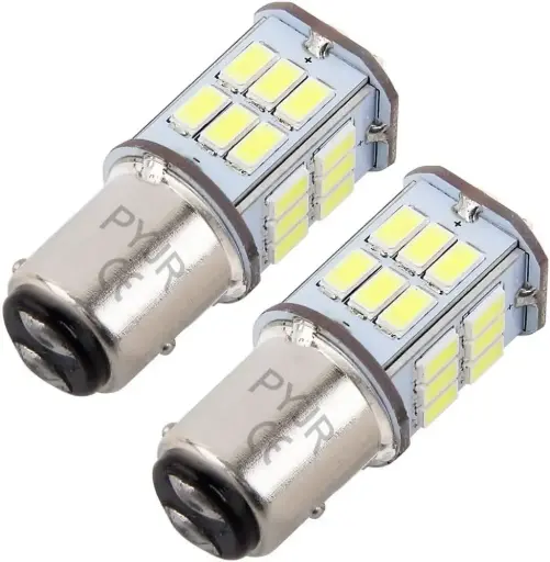 PYJR 1157 2x Led Bulb Alb, Bay15d Led 12V 5W Bulb