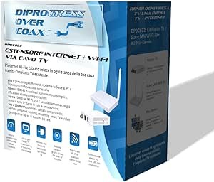 Powerline Internet TV prin cablu Diprogress DOC cu amplificator WiFi