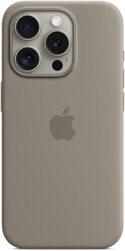 Husa din silicon Apple pentru iPhone 15 Pro cu MagSafe - Maro Clay