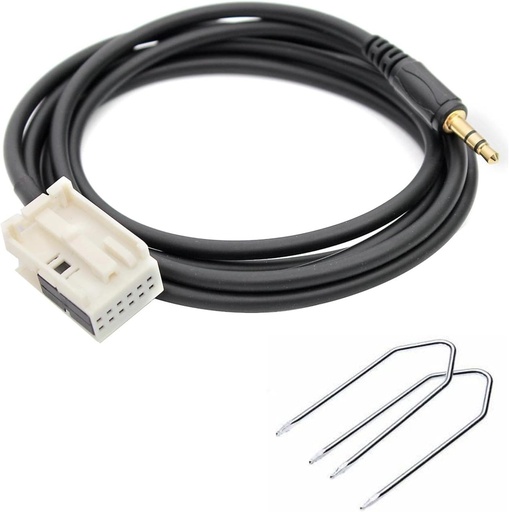 Cablu adaptor auxiliar Sound-way AUX-in compatibil cu radiourile auto Peugeot si Citroen RD4 cu 12 pini