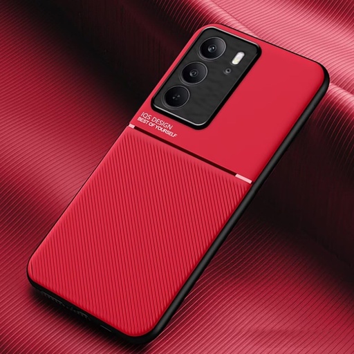 Husa de telefon COMAKU ultra-subtire din silicon TPU pentru Realme 14X 5G / Realme C75 4G, texturata, antiderapanta si rezistenta la socuri - Rosu