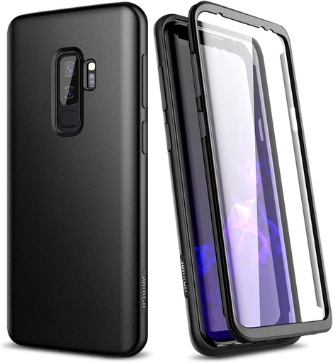 Carcasa SURITCH compatibila cu Samsung S9 Plus, husa din silicon cu protectie integrata pentru ecran, protectie la 360 de grade, rezistenta la socuri, husa de protectie pentru Samsung Galaxy S9 Plus, design floral