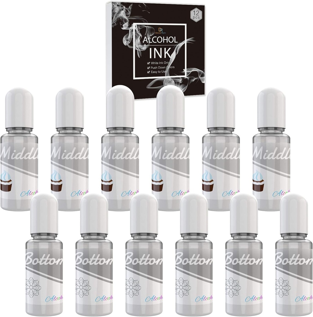 Cerneala alba cu alcool - 120 ml, 2 tipuri de cerneala cu alcool ...