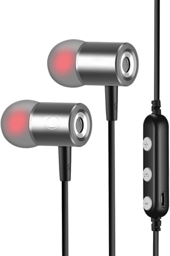 Casti intraauriculare Bitmore, Bluetooth 5.0, neutre din punct de vedere al emisiilor de carbon - 100% reciclate, cu microfon - Design potrivit pentru calatorii - Compatibile cu smartphone-uri, tablete si multe altele Prime