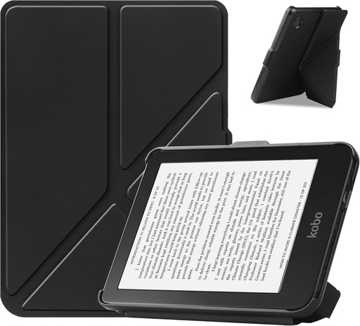 Husa de protectie VOVIPO Slimshell pentru eReader Kobo Clara Colour/BW 2024/2E 2022 6", carcasa magnetica cu functie de activare/oprire automata - Negru
