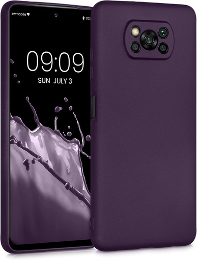 Husa kwmobile compatibila cu Xiaomi Poco X3 NFC/Poco X3 Pro - Husa de protectie din silicon metalic stralucitor - Husa metalica pentru telefon Blackberry