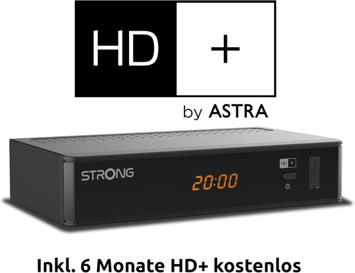 Receptor satelit digital HD STRONG SRT7815, receptie HD-SAT, inclusiv placa HD+ pentru Germania