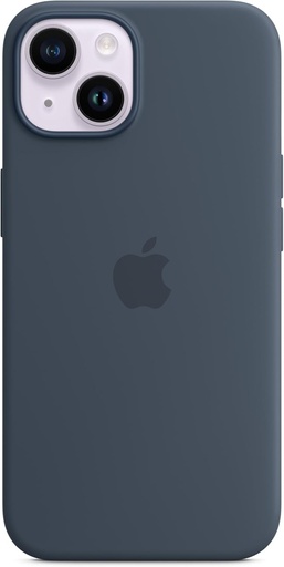 Carcasa Apple din silicon cu MagSafe pentru iPhone 14 - Albastru furtuna