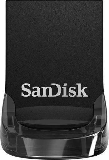 Unitate flash USB 3.2 SanDisk Ultra Fit, 128 GB (pentru laptopuri, console de jocuri si sisteme audio auto, Plug-and-Stay, citire 400 MB/s, software RescuePRO Deluxe)