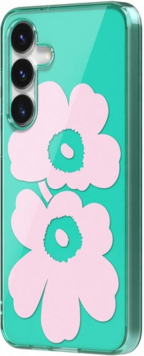 Husa de protectie hibrida Marimekko Unikko cu model floral pentru SAMSUNG S25+, roz