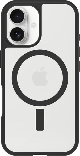 Husa Otterbox Sleek Series MagSafe pentru iPhone 16, rezistenta la socuri, caderi, ultra-subtire, protectie subtire, testata de calitate militara, transparenta/neagra, fara ambalaj