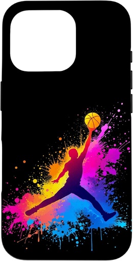 Carcasa colorata cu model de baschet pentru iPhone 16 Pro