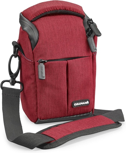 CULLMANN - 90272 - Geanta foto MALAGA Vario 100 pentru camere foto sau camere video CSC compacte si mici, rosie - dimensiuni interne: 70x120x60mm - hidrofuga datorita poliesterului PU rip-stop 450D