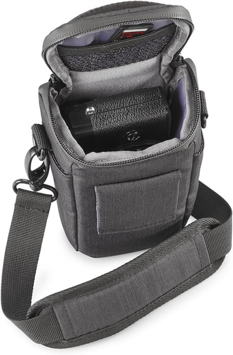 CULLMANN - 90272 - Geanta foto MALAGA Vario 100 pentru camere foto sau camere video CSC compacte si mici, rosie - dimensiuni interne: 70x120x60mm - hidrofuga datorita poliesterului PU rip-stop 450D