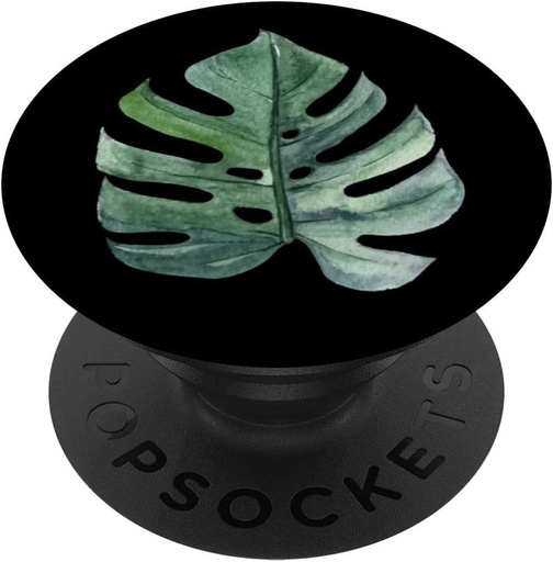 PopSockets adeziv cu frunze de acuarela Monstera PopGrip