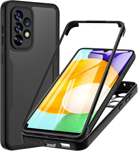 Husa Hensinple pentru Samsung A33 5g, rezistenta la socuri cu protectie pentru ecran la 360°, protectie completa a corpului, husa Galaxy A33 - neagra