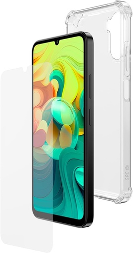 Pachet de protectie SPC Discovery 2 ME - Carcasa transparenta din silicon + sticla securizata pentru Discovery 2 ME (6,75") cu colturi intarite, extra rezistenta si usoara