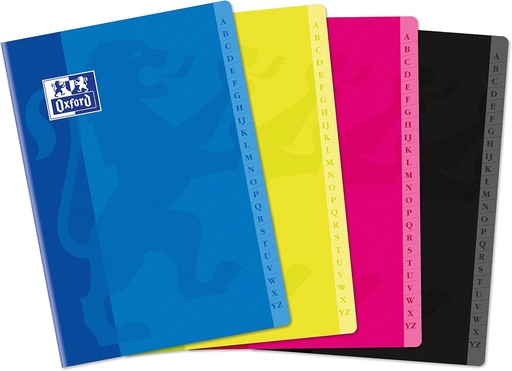 Agenda Oxford Classic cu capse, A4, 96 de pagini, patrate de 5 x 5 mm, culori aleatorii