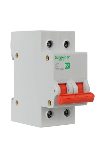 Intrerupator de deconectare Schneider Electric EZ9S16263 Easy9 pentru intrerupatoare miniaturale, 2 poli, 63 A, 400 V