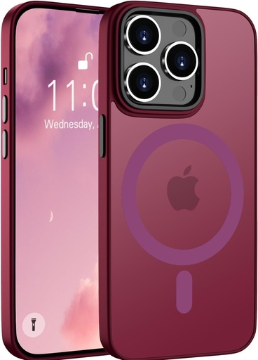 Husa magnetica Andwing pentru iPhone 11 Pro Max [Compatibila cu MagSafe], mata, anti-amprenta - rezistenta la socuri, conform standardului militar (MIL-STD-810G), ultra-subtire pentru iPhone 11 Pro Max - albastru deschis