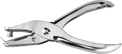 Perforator individual D.RECT ​​de 6 mm - Argintiu, 8 coli - Perforator manual, Perforator pentru hartie, Accesoriu ideal de birou pentru bibliorafturi