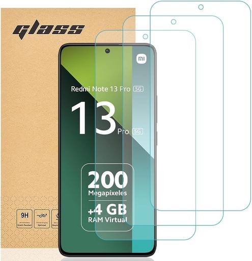 Sticla securizata Totill compatibila cu Xiaomi Redmi Note 13 Pro 4g/5g, [Pachet de 3] folie de protectie ecran pentru Xiaomi Redmi Note 13 Pro 4g/5g [Rezistenta extrema la zgarieturi] [Inalta definitie]